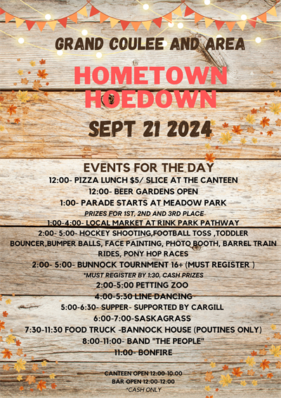 HomeTown Hoedown 2024 events for the day Poster.png